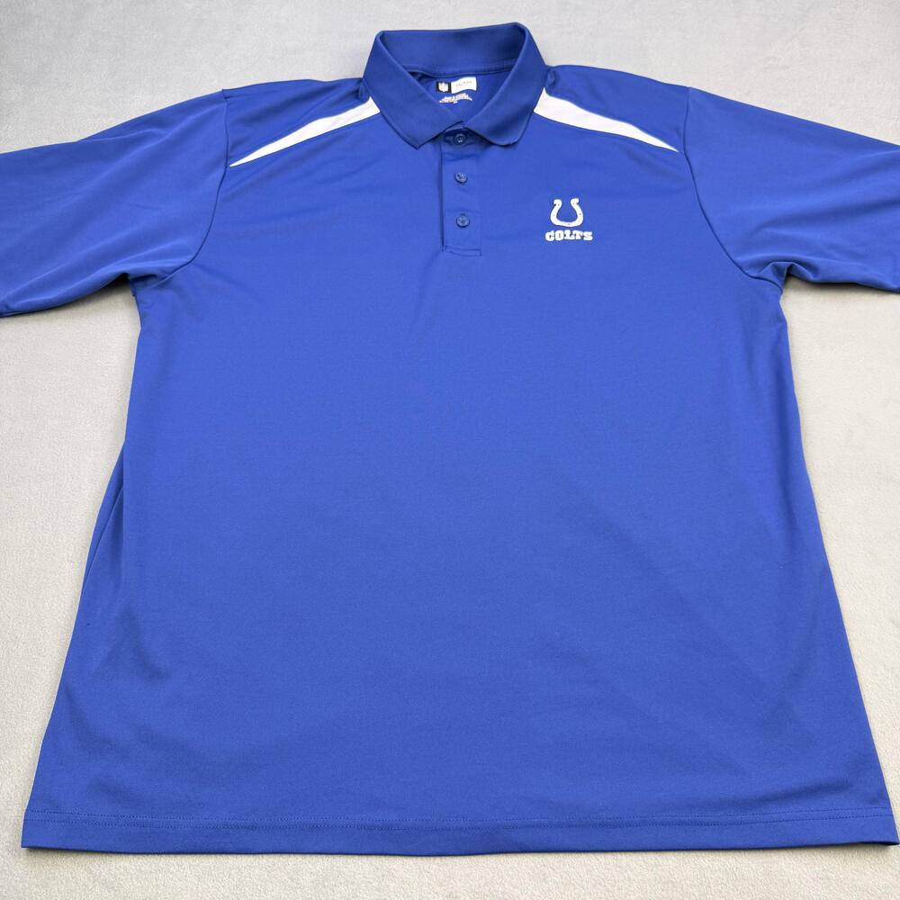 Indianapolis Colts Polo Shirt Mens XL Blue NFL Football NFL Team Apparel